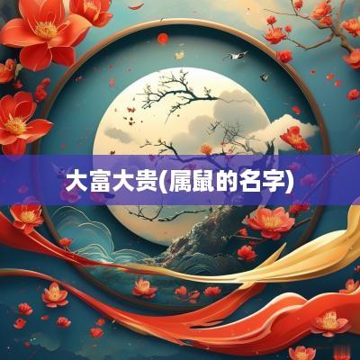 大富大贵(属鼠的名字)