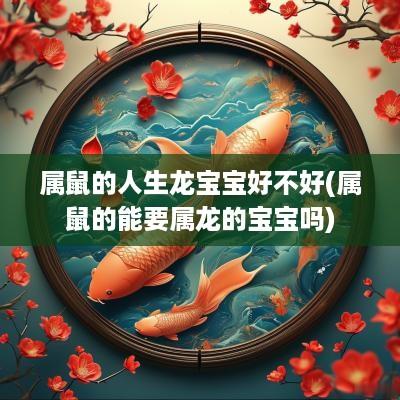 属鼠的人生龙宝宝好不好(属鼠的能要属龙的宝宝吗)