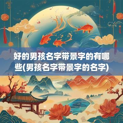好的男孩名字带景字的有哪些(男孩名字带景字的名字)