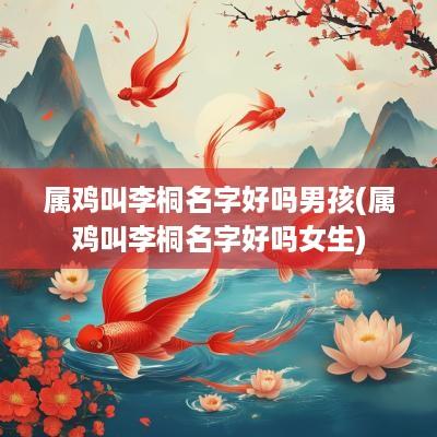 属鸡叫李桐名字好吗男孩(属鸡叫李桐名字好吗女生)