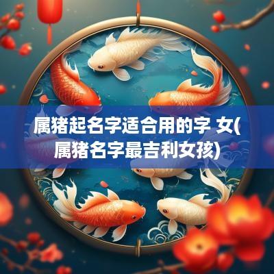 属猪起名字适合用的字 女(属猪名字最吉利女孩)
