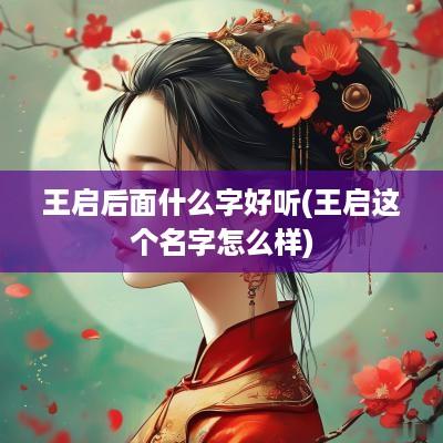王启后面什么字好听(王启这个名字怎么样)