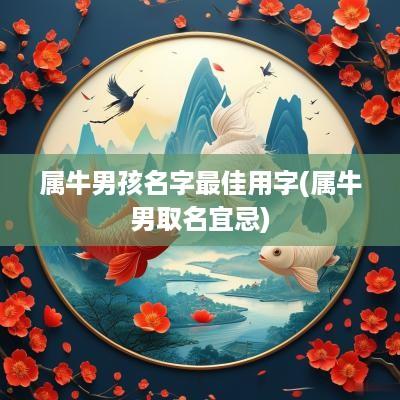 属牛男孩名字最佳用字(属牛男取名宜忌)