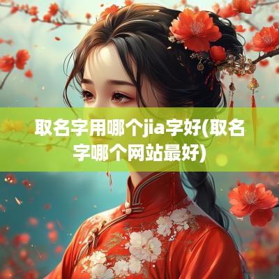 取名字用哪个jia字好(取名字哪个网站最好)