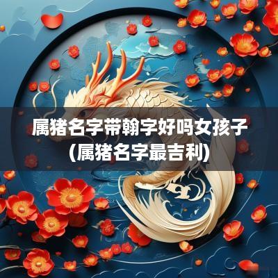 属猪名字带翰字好吗女孩子(属猪名字最吉利)