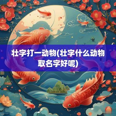 壮字打一动物(壮字什么动物取名字好呢)