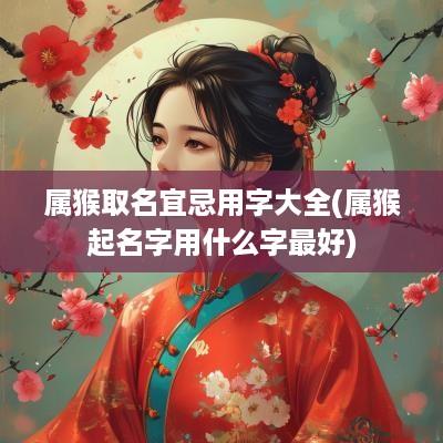 属猴取名宜忌用字大全(属猴起名字用什么字最好)