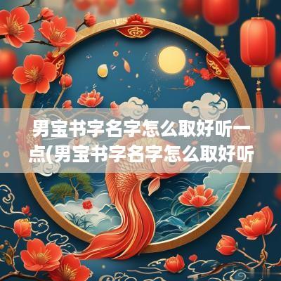 男宝书字名字怎么取好听一点(男宝书字名字怎么取好听)