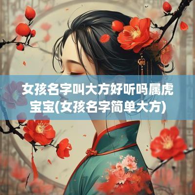 女孩名字叫大方好听吗属虎宝宝(女孩名字简单大方)