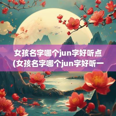 女孩名字哪个jun字好听点(女孩名字哪个jun字好听一点)