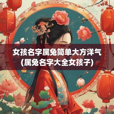 女孩名字属兔简单大方洋气(属兔名字大全女孩子)