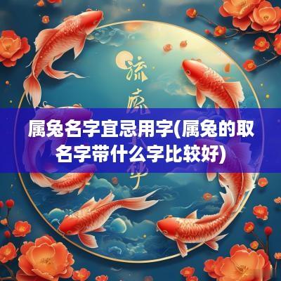 属兔名字宜忌用字(属兔的取名字带什么字比较好)