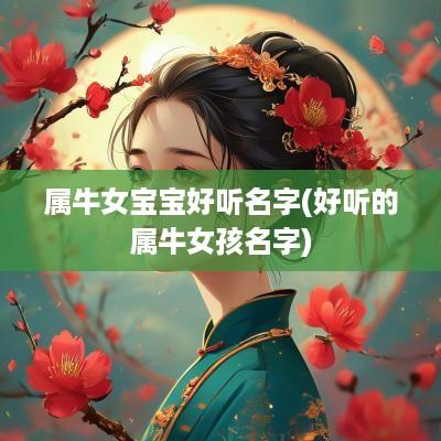 属牛女宝宝好听名字(好听的属牛女孩名字)
