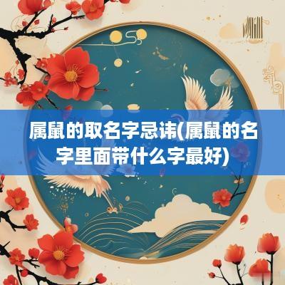 属鼠的取名字忌讳(属鼠的名字里面带什么字最好)