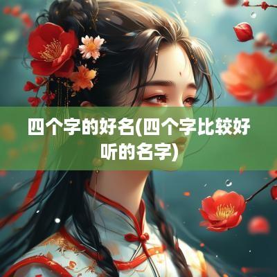 四个字的好名(四个字比较好听的名字)