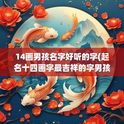 14画男孩名字好听的字(起名十四画字最吉祥的字男孩)
