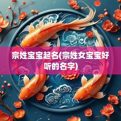 宗姓宝宝起名(宗姓女宝宝好听的名字)