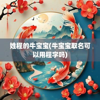 姓程的牛宝宝(牛宝宝取名可以用程字吗)