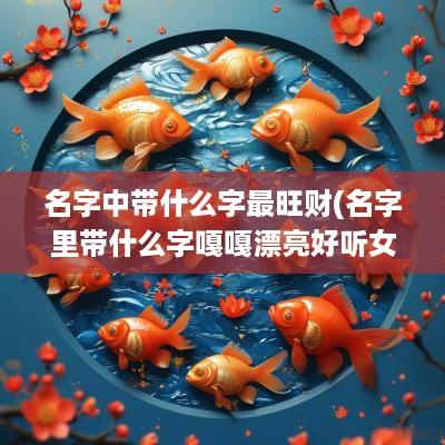 名字中带什么字最旺财(名字里带什么字嘎嘎漂亮好听女孩)