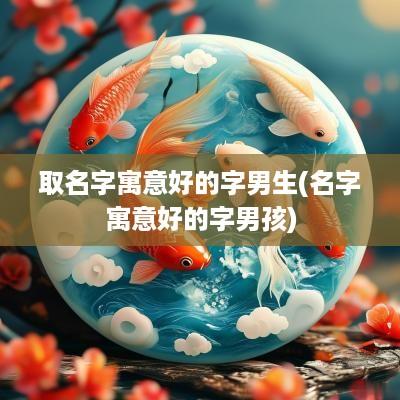 取名字寓意好的字男生(名字寓意好的字男孩)