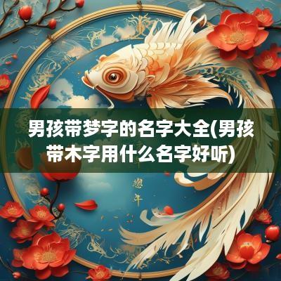 男孩带梦字的名字大全(男孩带木字用什么名字好听)