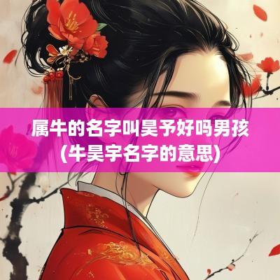 属牛的名字叫昊予好吗男孩(牛昊宇名字的意思)