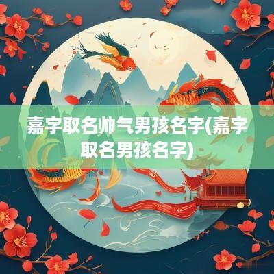 嘉字取名帅气男孩名字(嘉字取名男孩名字)