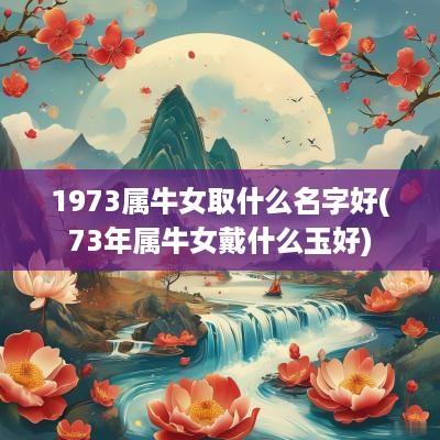 1973属牛女取什么名字好(73年属牛女戴什么玉好)