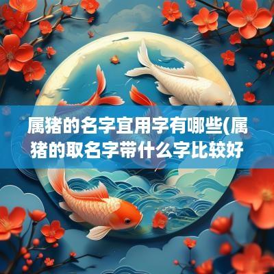 属猪的名字宜用字有哪些(属猪的取名字带什么字比较好)