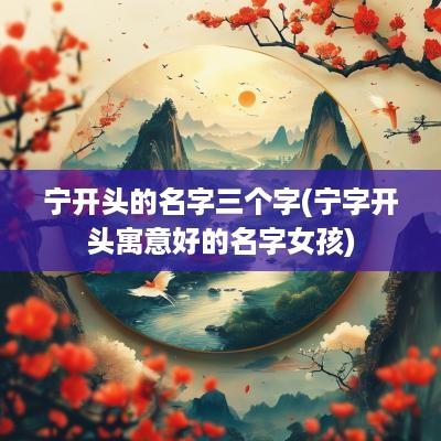 宁开头的名字三个字(宁字开头寓意好的名字女孩)