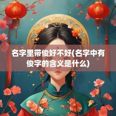 名字里带俊好不好(名字中有俊字的含义是什么)
