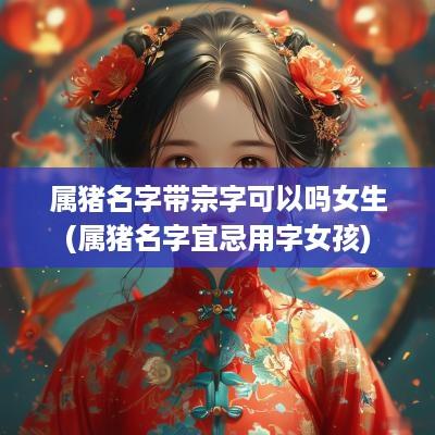 属猪名字带宗字可以吗女生(属猪名字宜忌用字女孩)