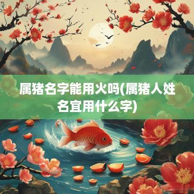 属猪名字能用火吗(属猪人姓名宜用什么字)