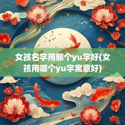 女孩名字用那个yu字好(女孩用哪个yu字寓意好)