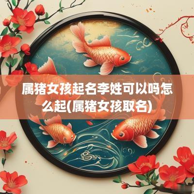 属猪女孩起名李姓可以吗怎么起(属猪女孩取名)