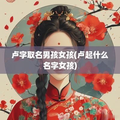 卢字取名男孩女孩(卢起什么名字女孩)