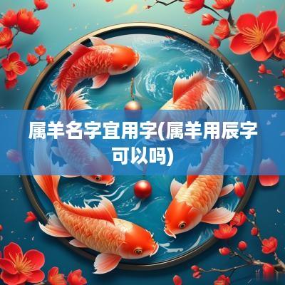 属羊名字宜用字(属羊用辰字可以吗)