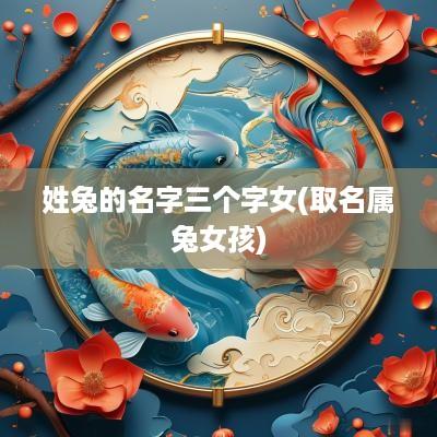 姓兔的名字三个字女(取名属兔女孩)