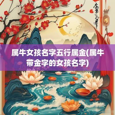 属牛女孩名字五行属金(属牛带金字的女孩名字)