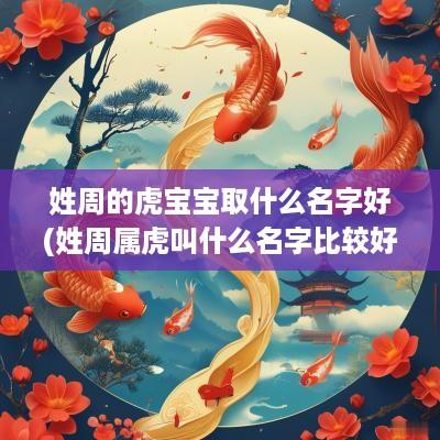 姓周的虎宝宝取什么名字好(姓周属虎叫什么名字比较好听男孩)