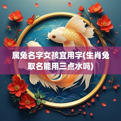 属兔名字女孩宜用字(生肖兔取名能用三点水吗)