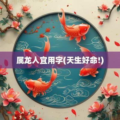 属龙人宜用字(天生好命!)
