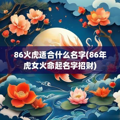 86火虎适合什么名字(86年虎女火命起名字招财)