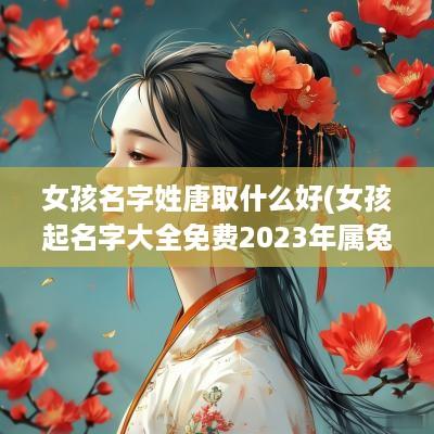 女孩名字姓唐取什么好(女孩起名字大全免费2025年属兔)