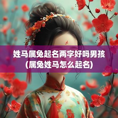 姓马属兔起名两字好吗男孩(属兔姓马怎么起名)