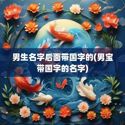 男生名字后面带国字的(男宝带国字的名字)