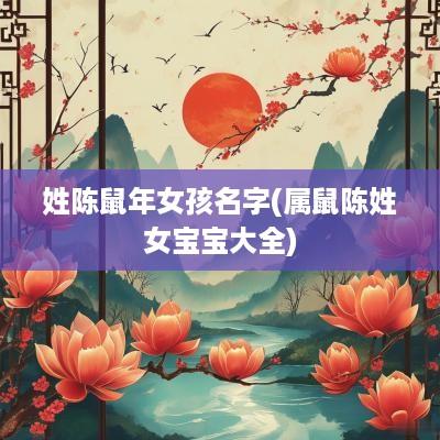 姓陈蛇年女孩名字(属鼠陈姓女宝宝大全)