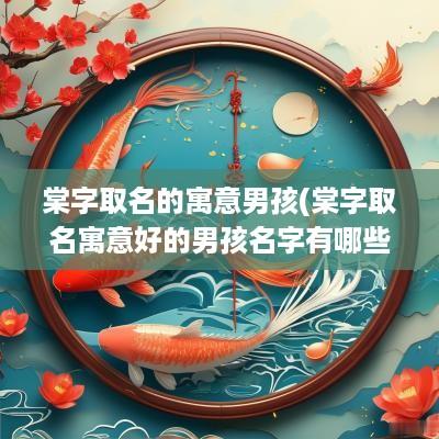 棠字取名的寓意男孩(棠字取名寓意好的男孩名字有哪些)