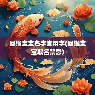 属猴宝宝名字宜用字(属猴宝宝取名禁忌)