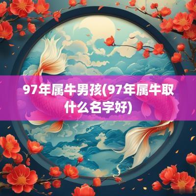 97年属牛男孩(97年属牛取什么名字好)